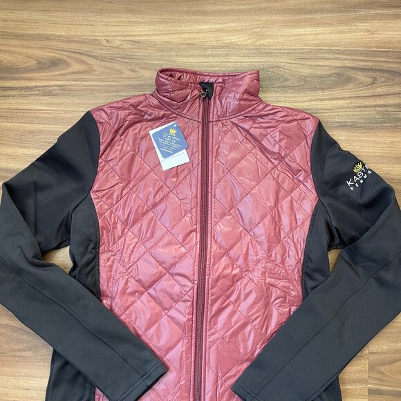 Kastel Denmark Women's Quilted Perfomance Jacket - Burgundy & Black - XL - Picture 2 of 5